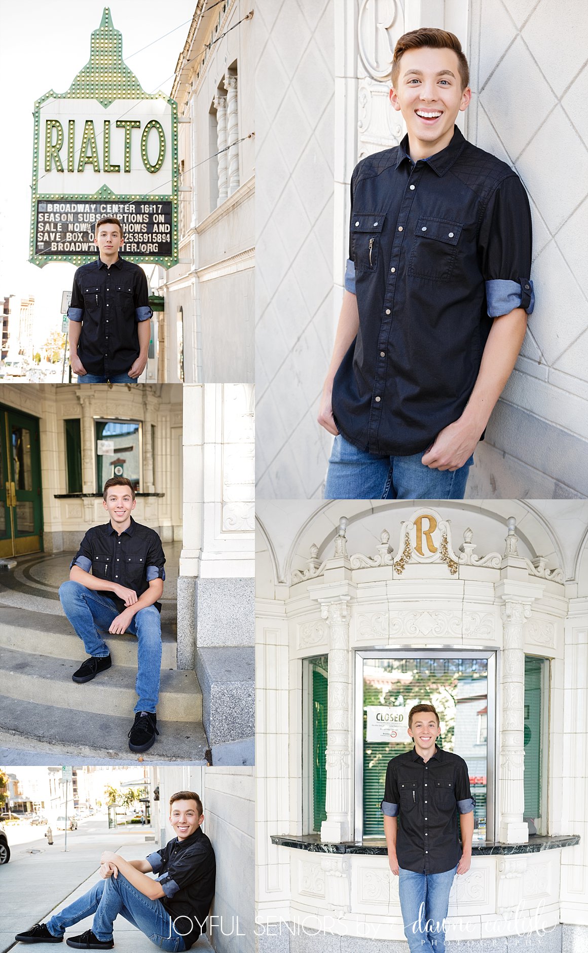 Urban Downtown Tacoma Session at the Rialto Theater by Dawne Carlisle Photography