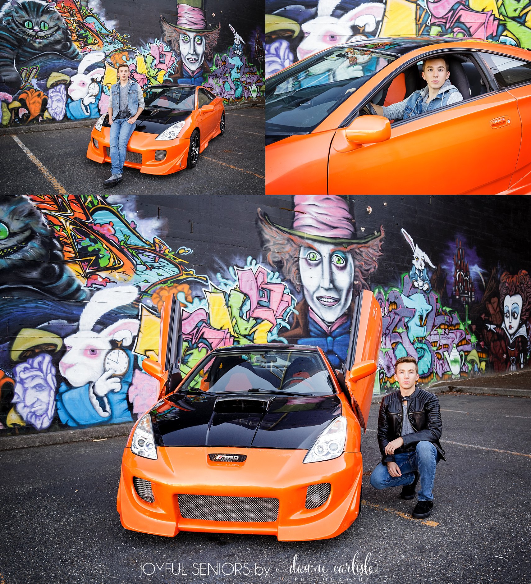 Urban Downtown Tacoma Session at the Alice in Wonderland Graffiti Wall by Dawne Carlisle Photography